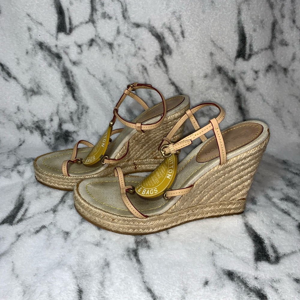 LOUIS VUITTON  Trunks & Bags wedge sandals - 37